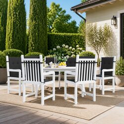 Versatile Lowback Chair Cushions 6 pcs for Indoor and Outdoor Use