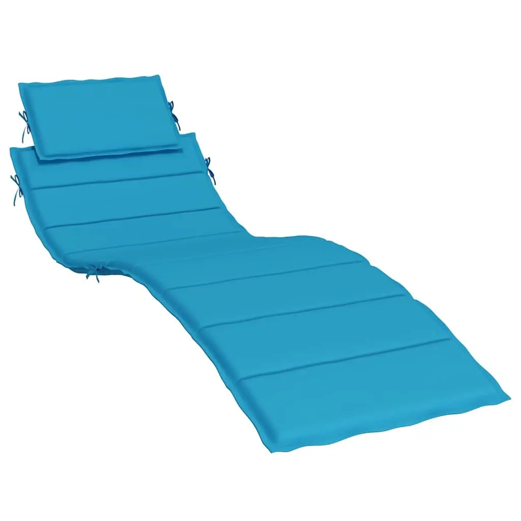 Sun Lounger Cushion Pad Outdoor Garden Patio Chair Seat Blue 186x58x4cm Oxford