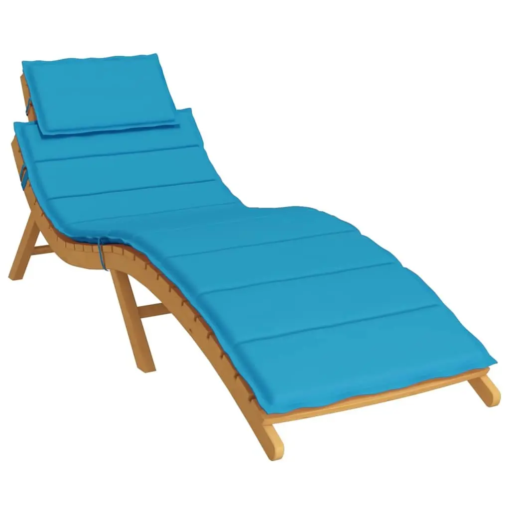 Sun Lounger Cushion Pad Outdoor Garden Patio Chair Seat Blue 186x58x4cm Oxford