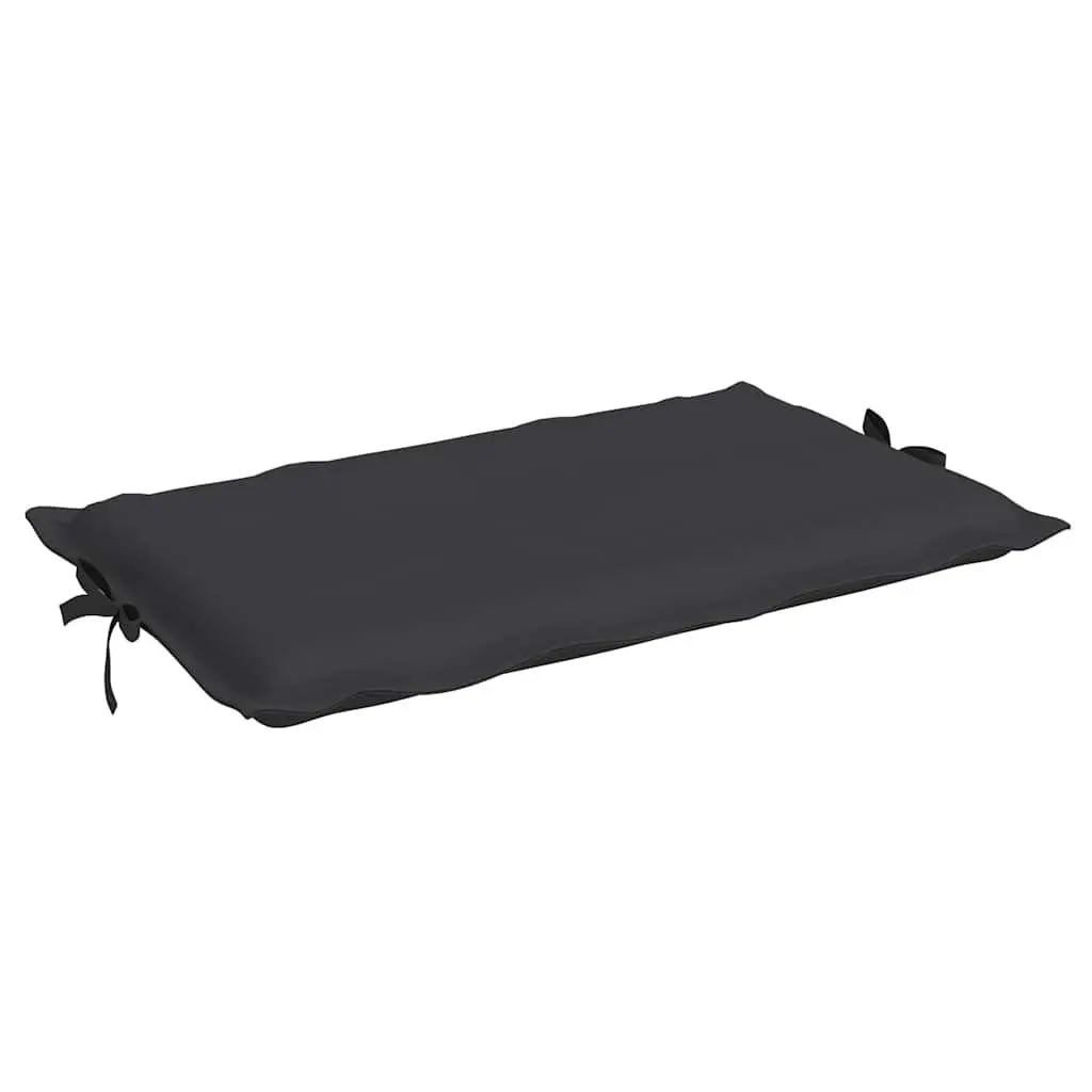Sun Lounger Cushion Oxford Fabric 186 x 58 cm Black