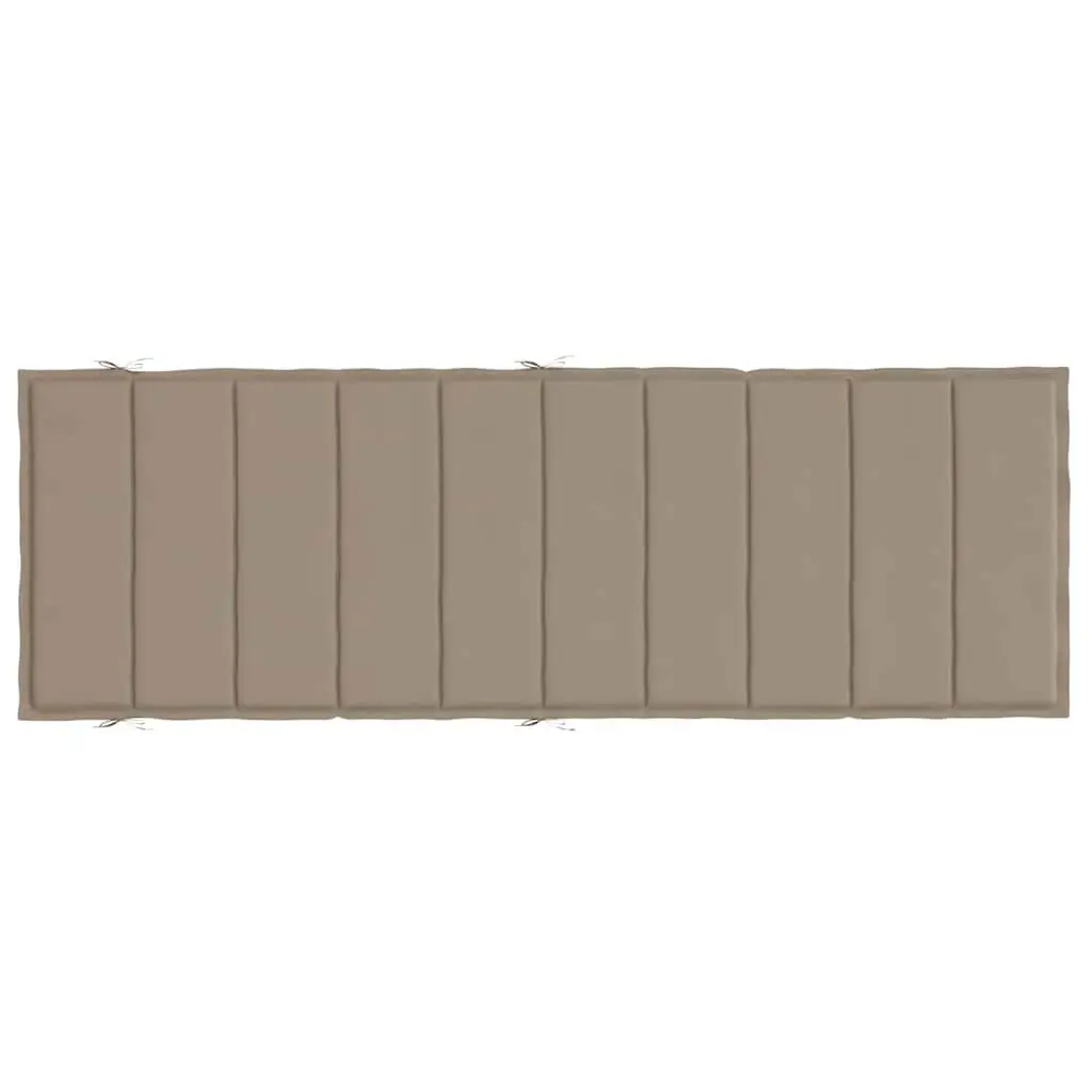 Sun Lounger Cushion Oxford Fabric 186 x 58 cm Taupe Outdoor Garden Patio Chair Pad Waterproof