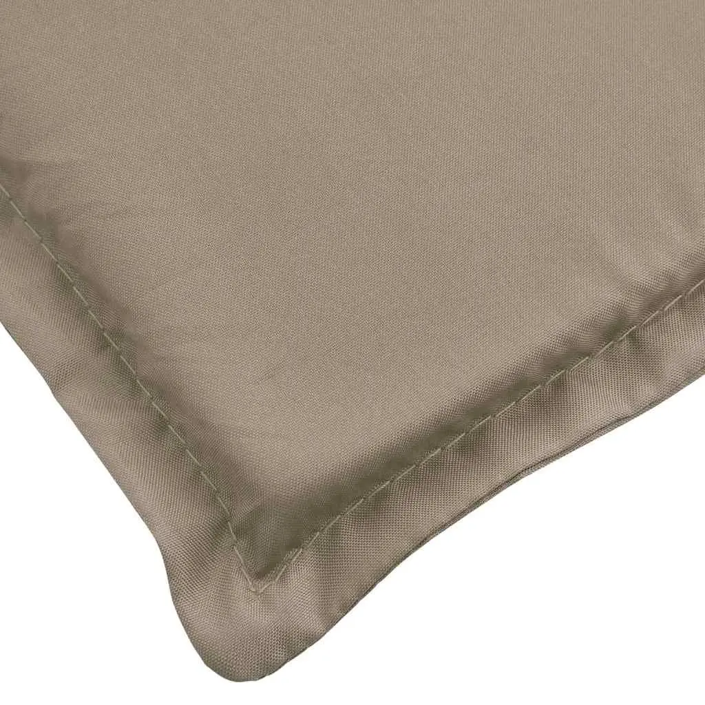 Sun Lounger Cushion Oxford Fabric 186 x 58 cm Taupe Outdoor Garden Patio Chair Pad Waterproof