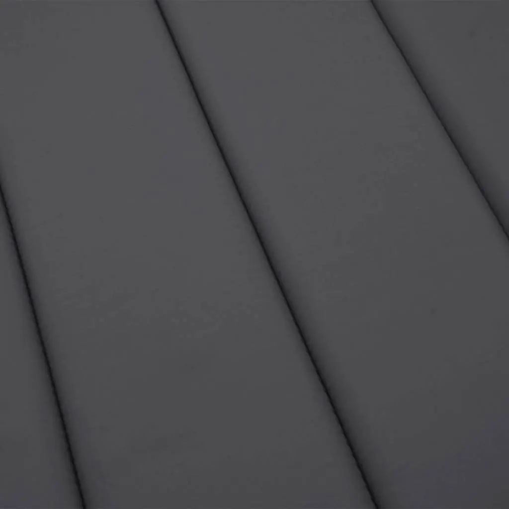 Outdoor Cushion Anthracite Oxford Fabric 200x50x3cm Water Resistant Soft Padding Patio Garden Chair Pad