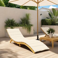 Practical Cream Sun Lounger Cushion for Home and Garden