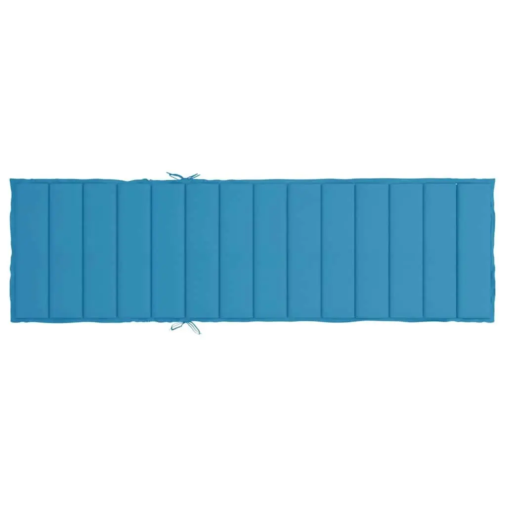 Sun Lounger Cushion Blue Outdoor Garden Patio Chair Seat Pad 200x50x3cm