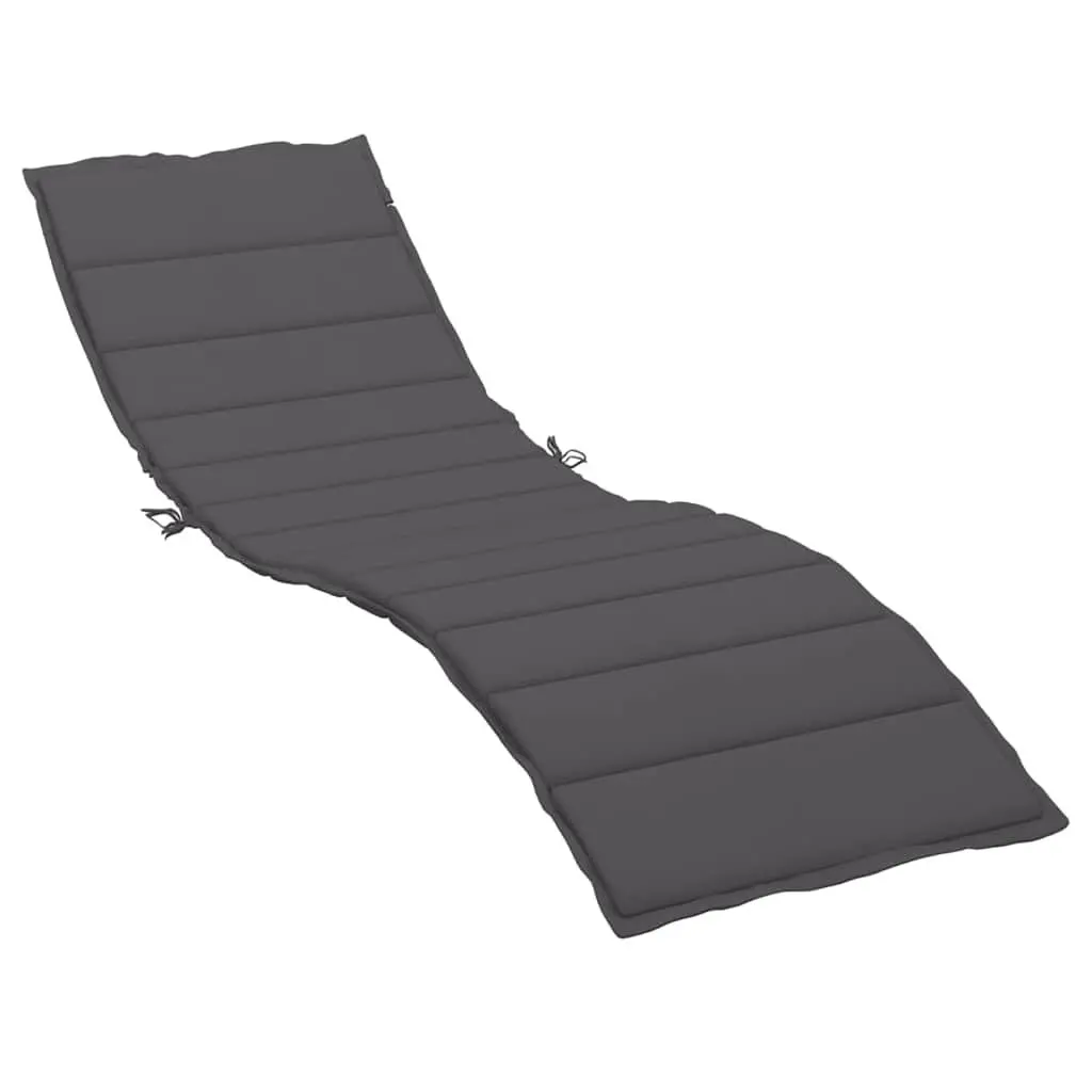 Sun Lounger Cushion Oxford Fabric 200x60x3cm Anthracite Outdoor Garden Patio Chair Pad