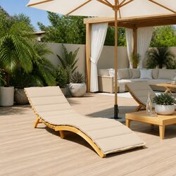 Practical Sun Lounger Cushion for Garden or Patio 200x60cm