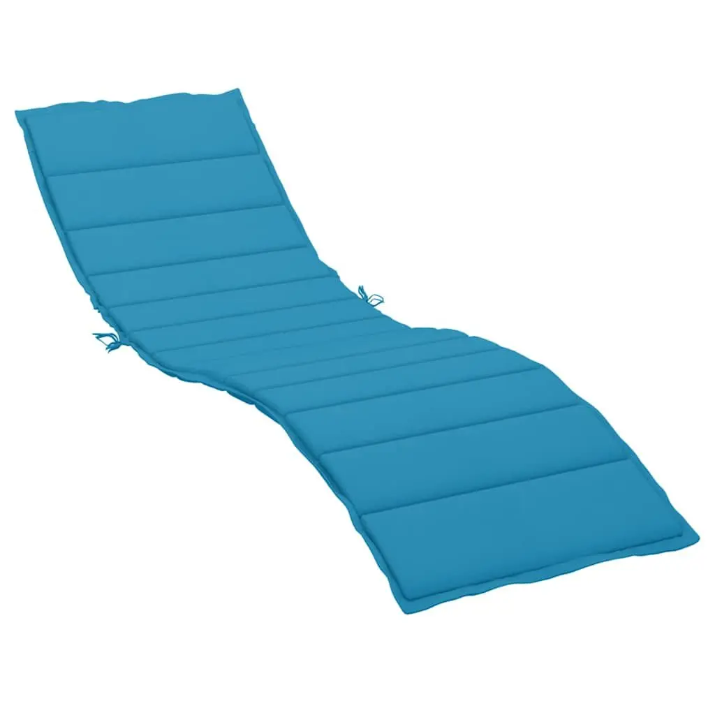 Sun Lounger Cushion Oxford Fabric 200x60x3cm Blue Outdoor Garden Patio Chair Pad Seat Cushion