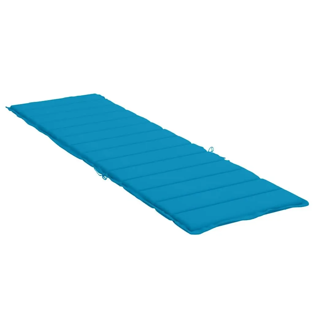 Sun Lounger Cushion Oxford Fabric 200x60x3cm Blue Outdoor Garden Patio Chair Pad Seat Cushion