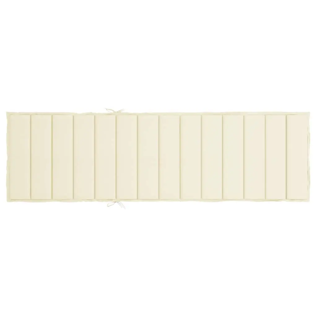Sun Lounger Cushion Cream Outdoor Garden Patio Chair Pad 200x70x3cm