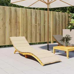Comfortable Sun Lounger Cushion in Beige for Various Settings 200x70x3cm