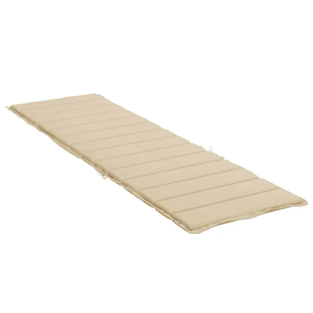 Sun Lounger Cushion Beige Outdoor Garden Patio Chair Pad 200x70x3cm