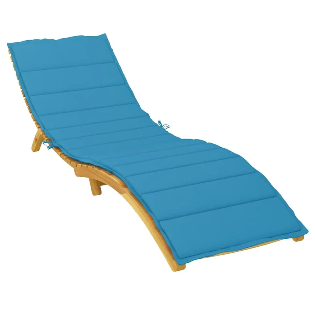 Sun Lounger Cushion Blue Outdoor Garden Patio Chair Pad 200x70x3cm