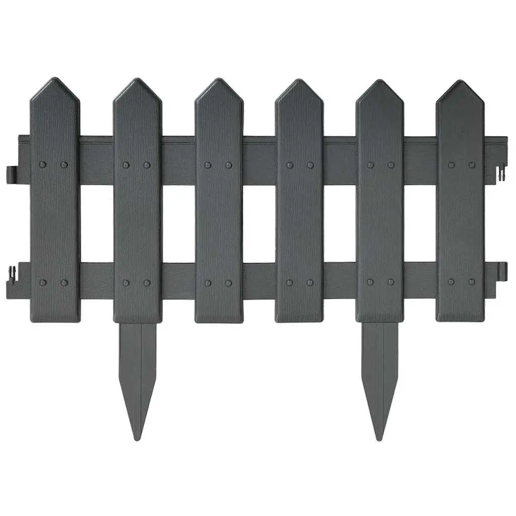 Anthracite Garden Edging for Soft Earth