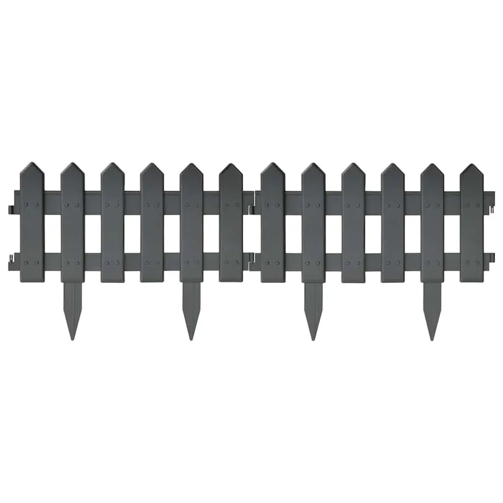 Anthracite Garden Edging for Soft Earth