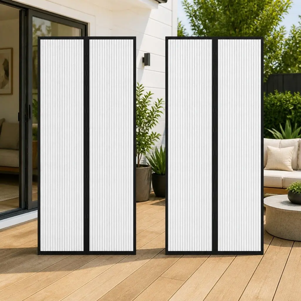 Insect Door Curtains Polyester Mesh 220x100 cm Black 2 Piece