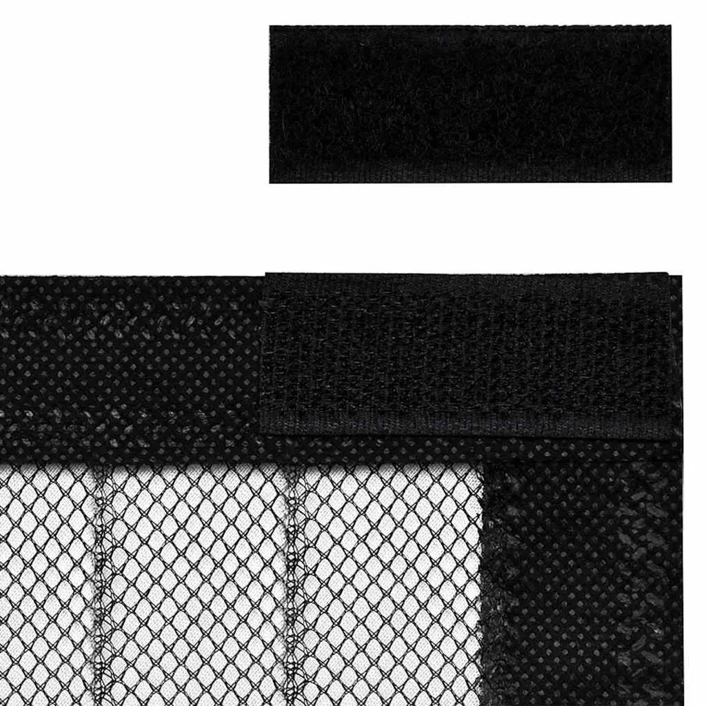 Insect Door Curtains Polyester Mesh 220x100 cm Black 2 Piece