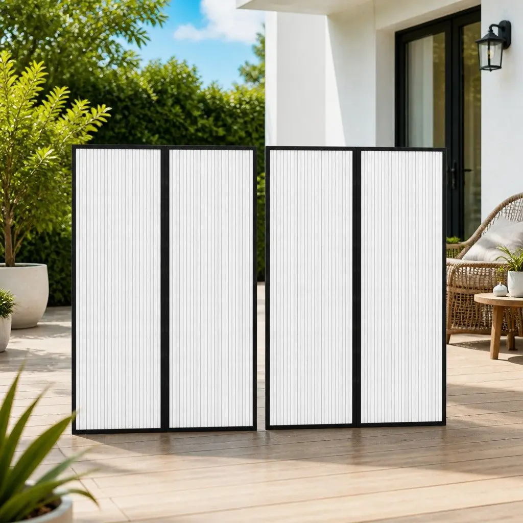 Insect Door Curtains Mesh Screen Water-resistant Polyester 220x130 cm Black 2 pcs