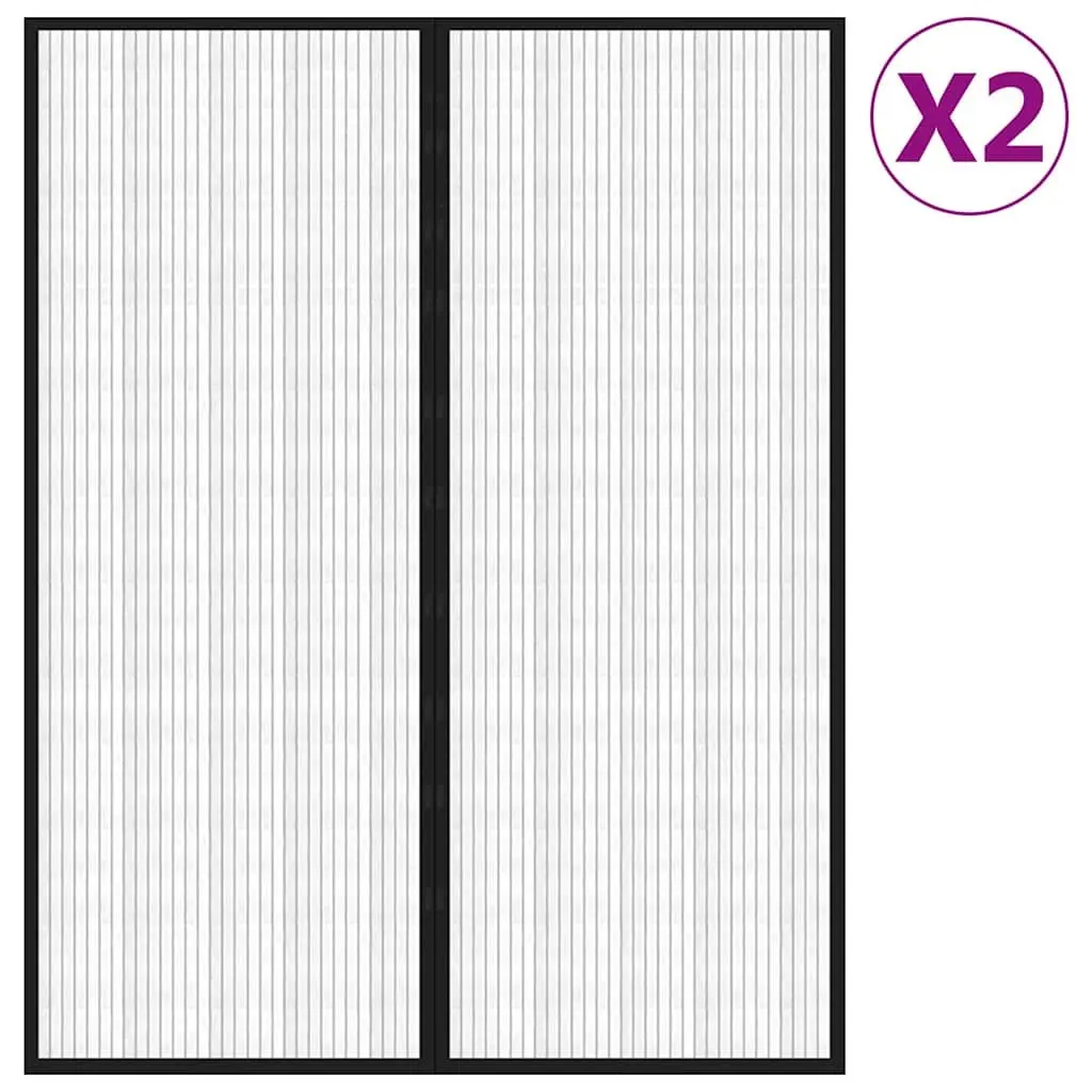 Insect Door Curtains for Home and Outdoors, Black