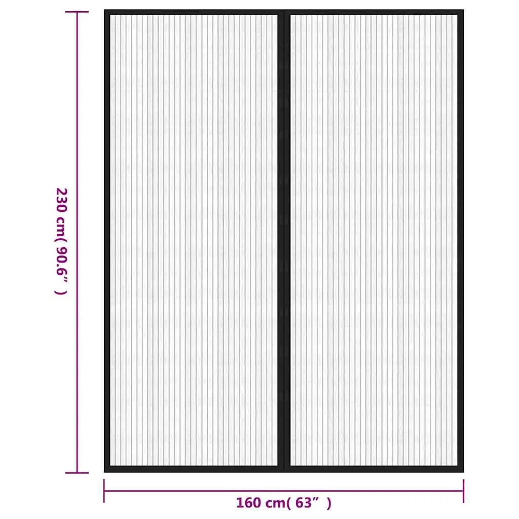 Insect Door Curtains for Home and Outdoors, Black
