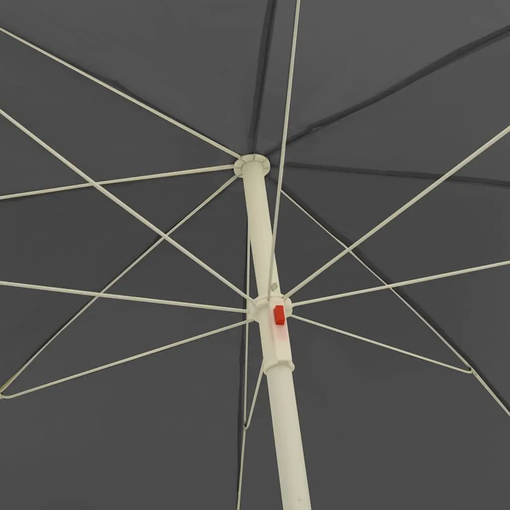 Beach Parasol UV Protective Polyester Canopy 300cm Anthracite
