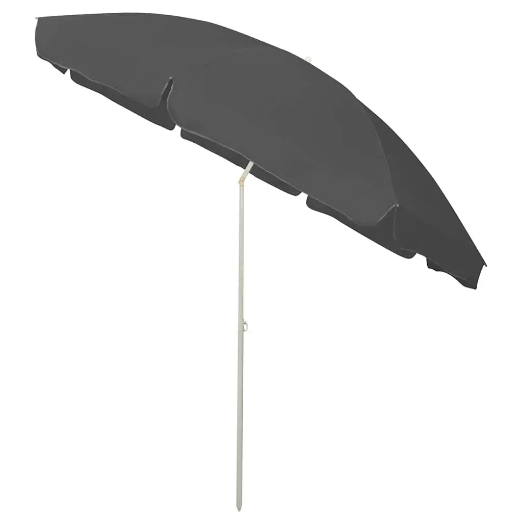 Beach Parasol UV Protective Polyester Canopy 300cm Anthracite