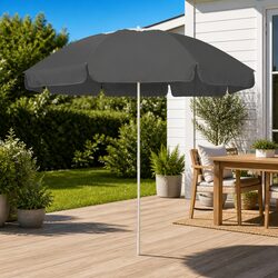 Versatile Anthracite Beach Parasol 240cm for Any Outdoor Setting