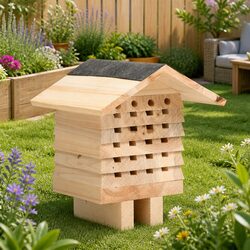 Practical Bee House for Gardens and Outdoor Areas