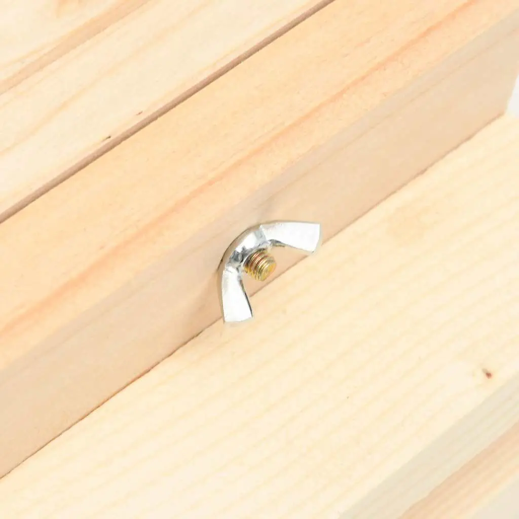 Bee Hotel Wooden Nesting House Solitary Bee Habitat Outdoor Brown 22x20x20cm