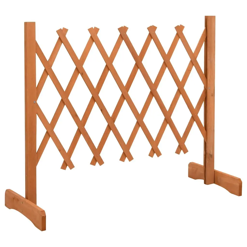 Garden Trellis Fence Panel Solid Firwood 120x60cm Orange Expandable Outdoor Privacy Screen
