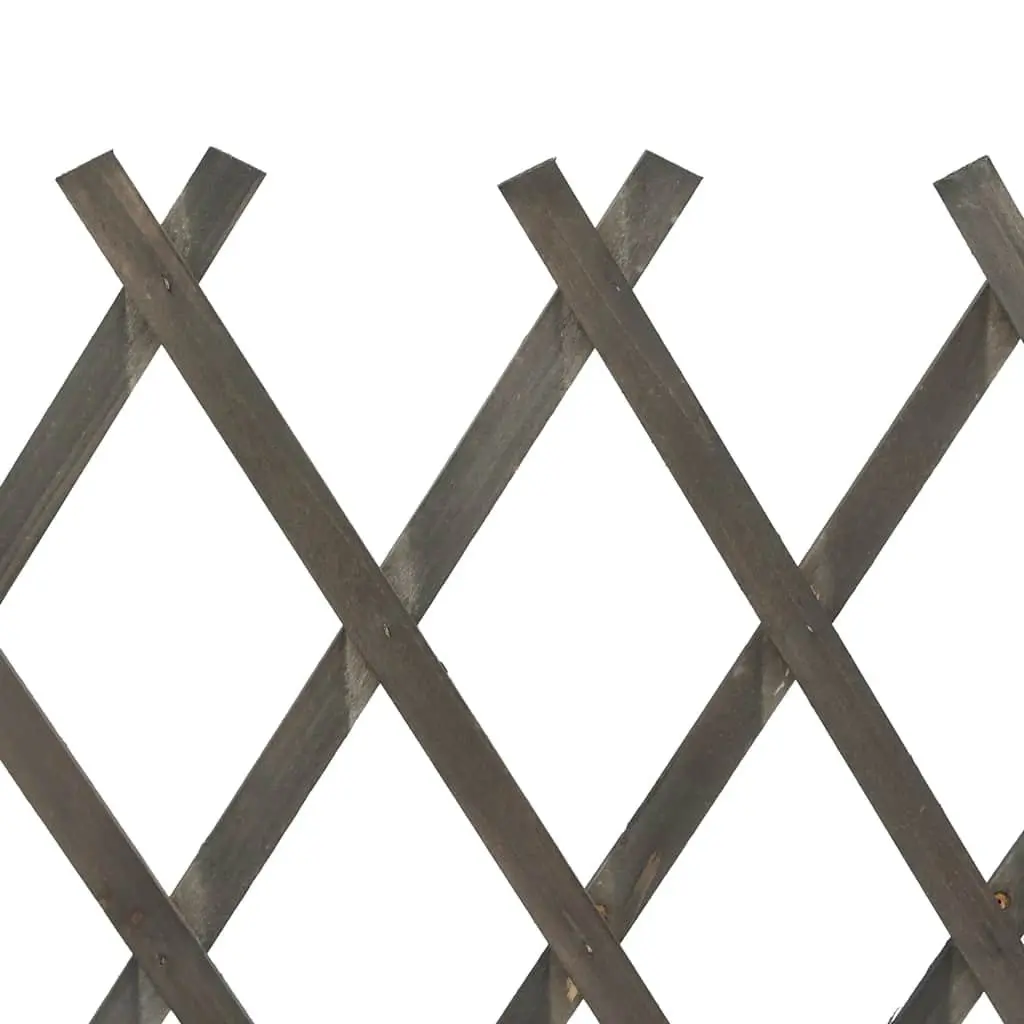 Garden Trellis Fence Panel Wooden Expandable 120x90 cm Grey