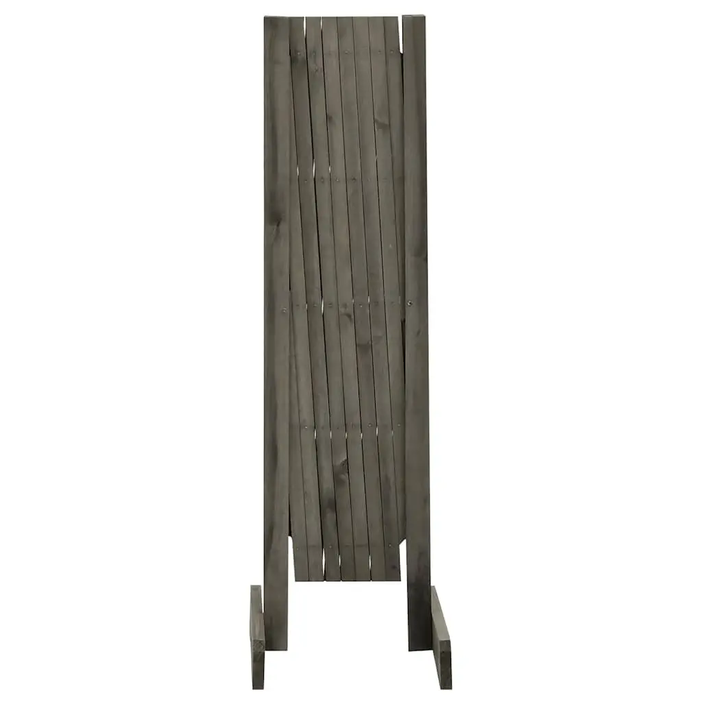 Garden Trellis Fence Panel Solid Firwood Expandable 150x80 cm Grey