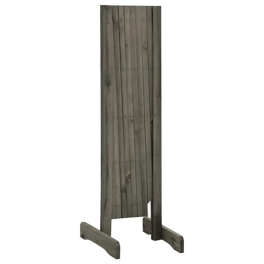 Garden Trellis Fence Panel Solid Firwood Expandable 150x80 cm Grey