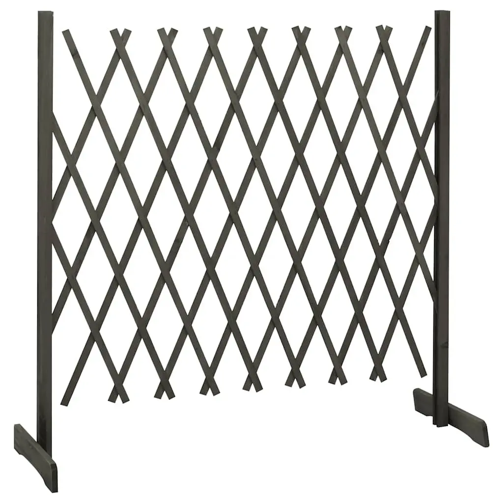 Garden Trellis Fence Panel Solid Firwood Grey 180x100 cm Outdoor Climbing Plant Support