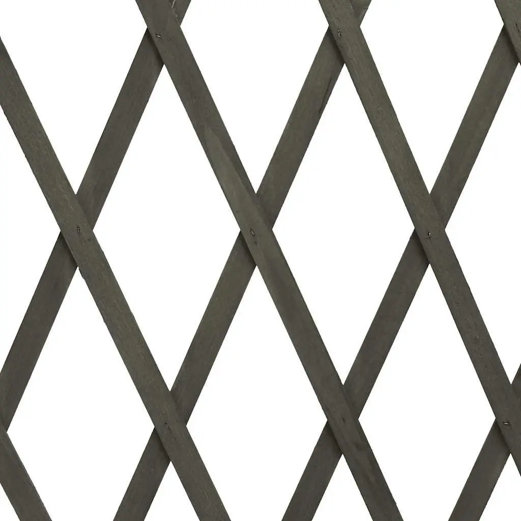 Garden Trellis Fence Panel Solid Firwood Grey 180x100 cm Outdoor Climbing Plant Support