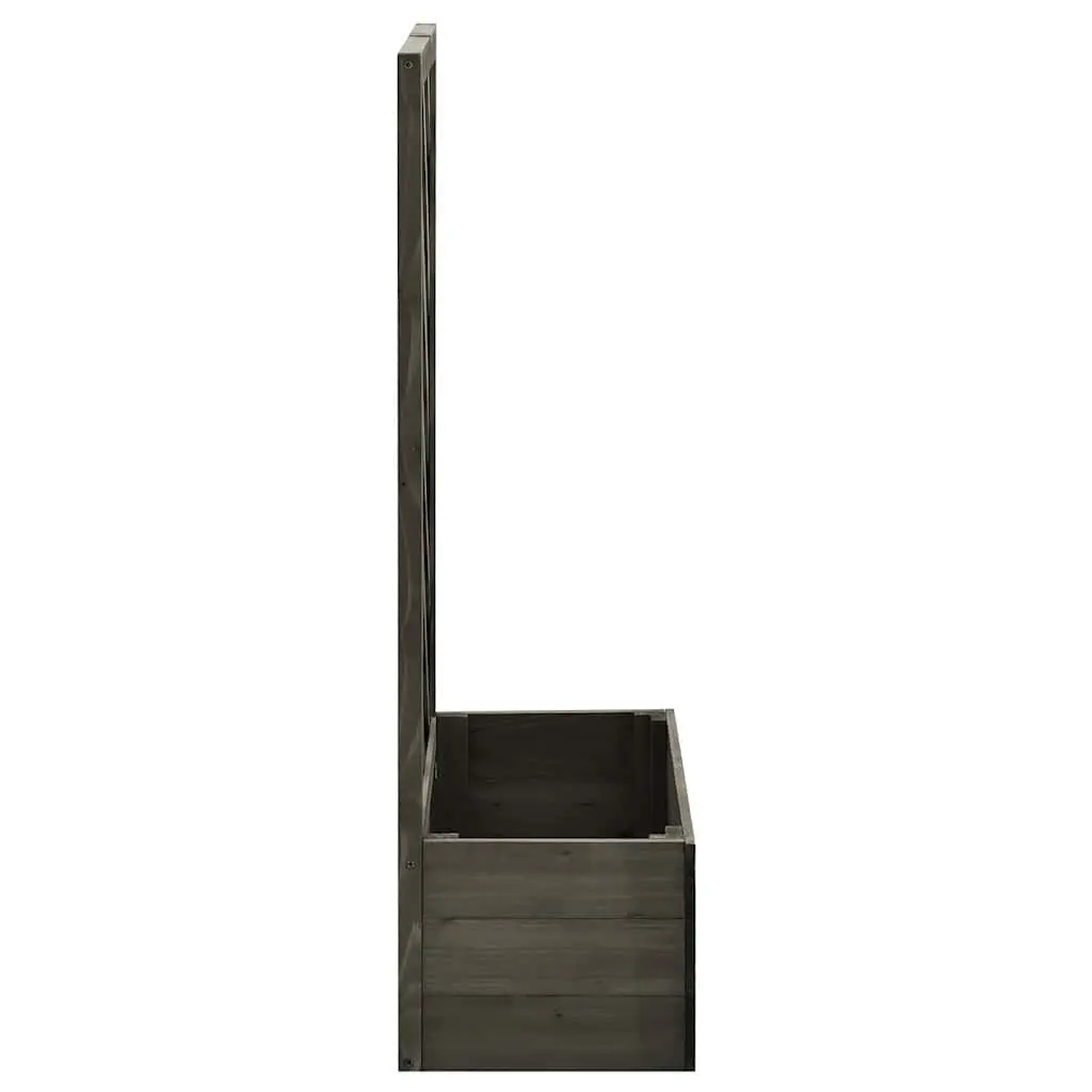 Outdoor Climbing Plants Planter with Integrated Trellis Grey 50x25x90cm Flower Box