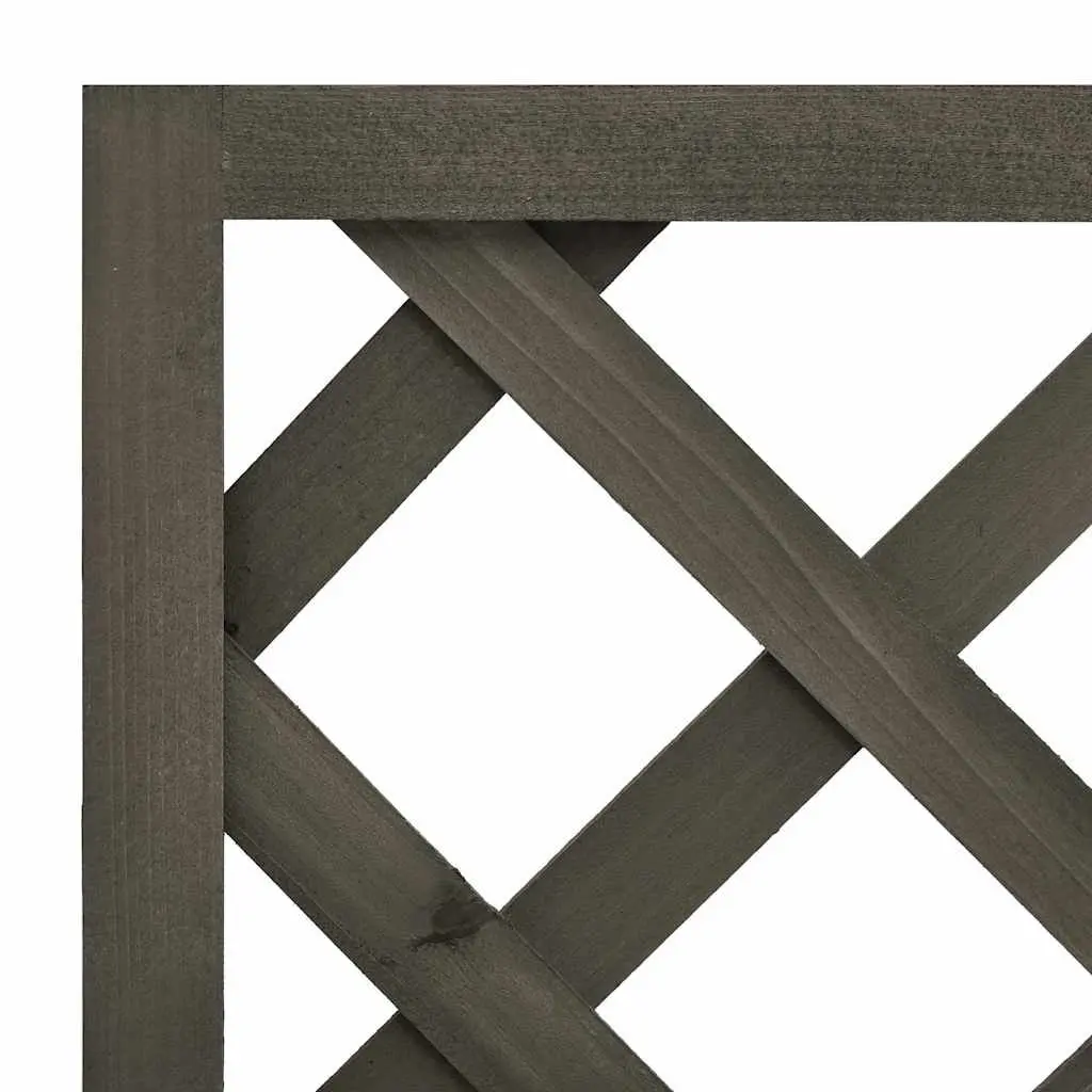 Outdoor Climbing Plants Planter with Integrated Trellis Grey 50x25x90cm Flower Box