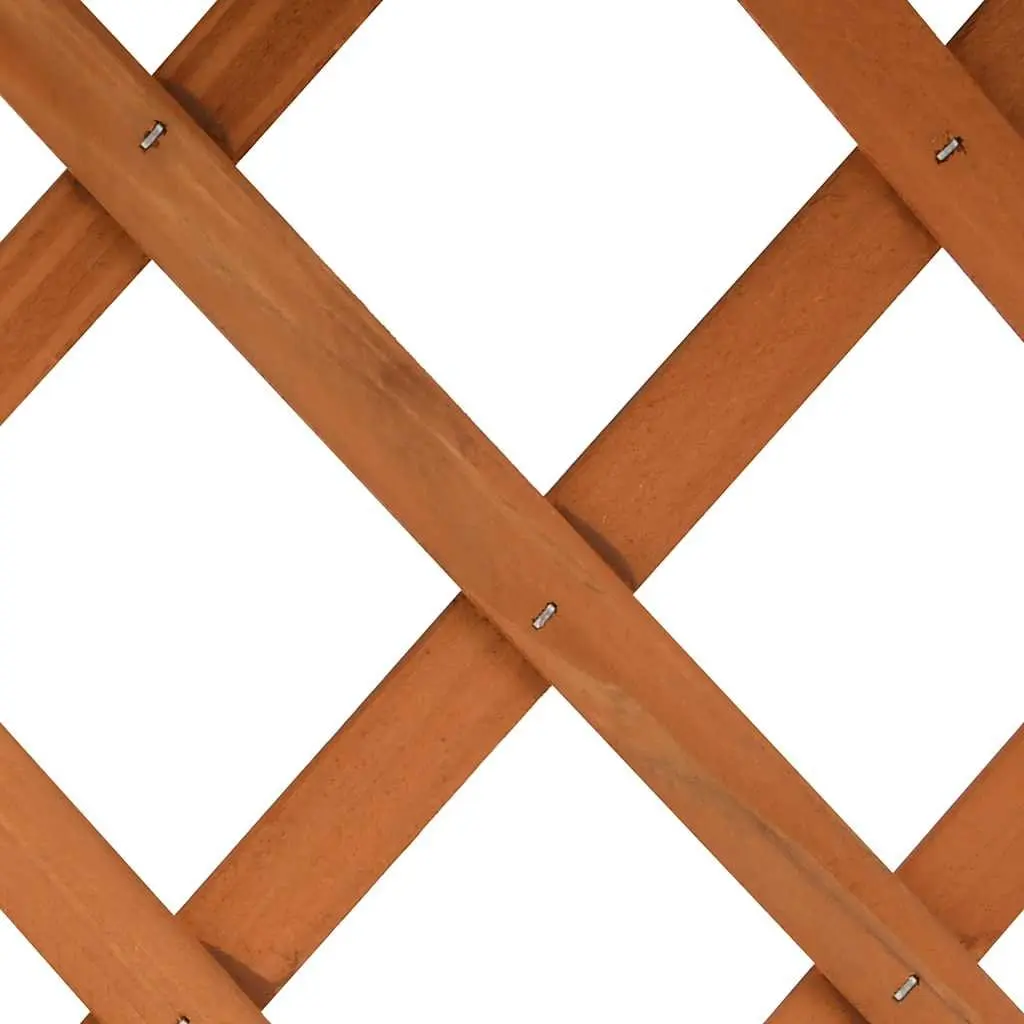 Garden Trellis Planter Solid Firwood Raised Flower Box 45 x 30 x 74 cm Orange