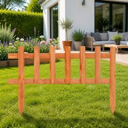 Practical Wooden Garden Edging for Plant Beds - 10 Pieces