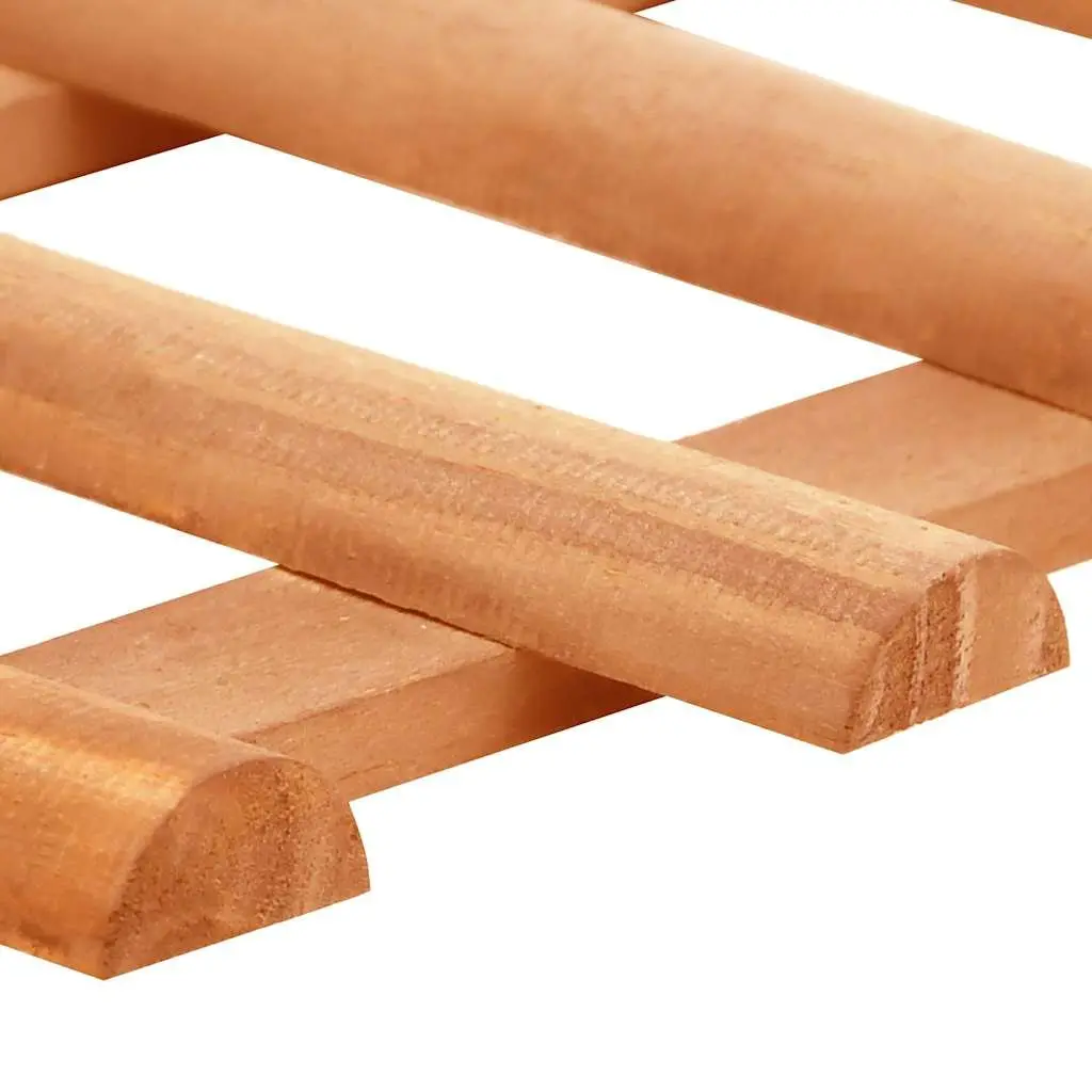 Garden Edging 10 Pieces Solid Firwood Orange Durable Lawn Border Outdoor Landscaping