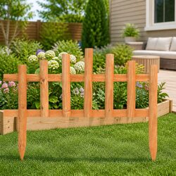 Practical Firwood Garden Edging - 10 Expandable Panels