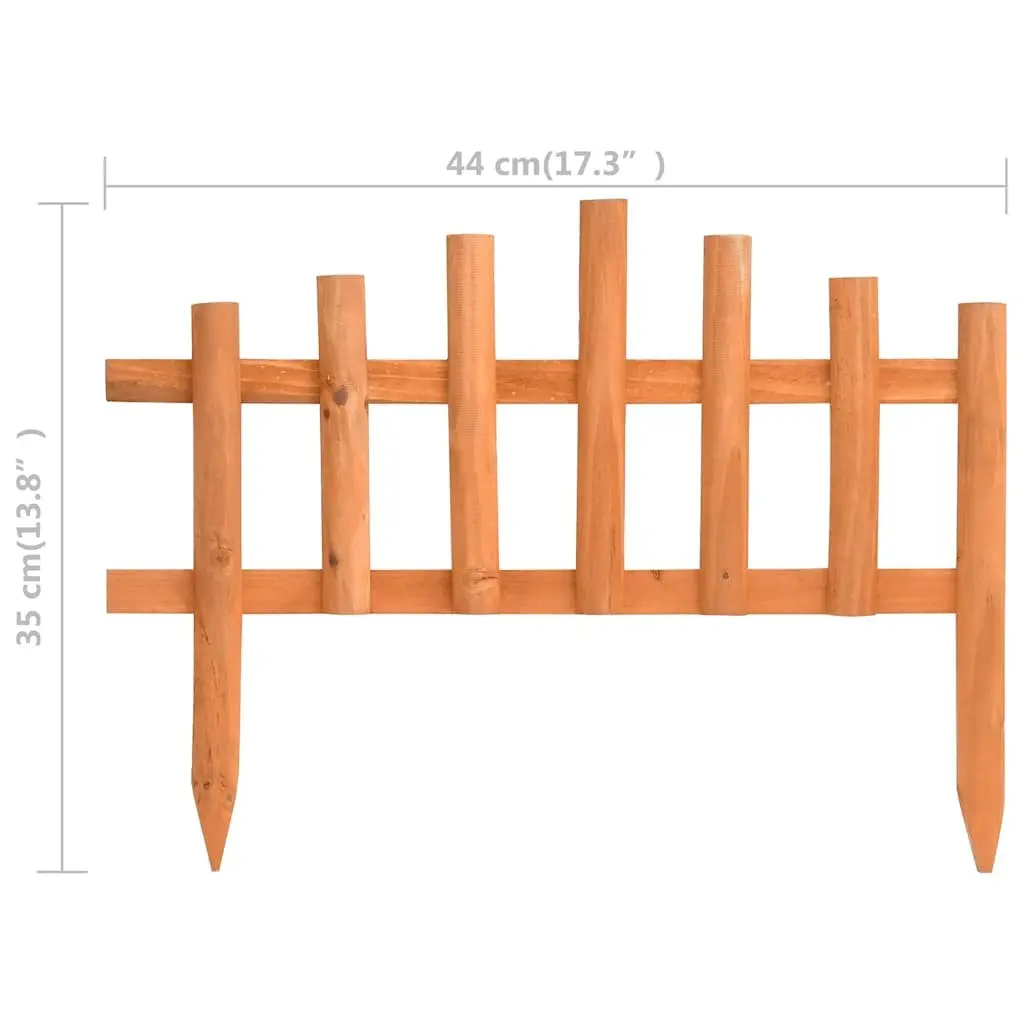 Lawn Edging Borders 10 Piece Expandable Firwood Outdoor Plant Bed Edger 4.4m White Weather Resistant