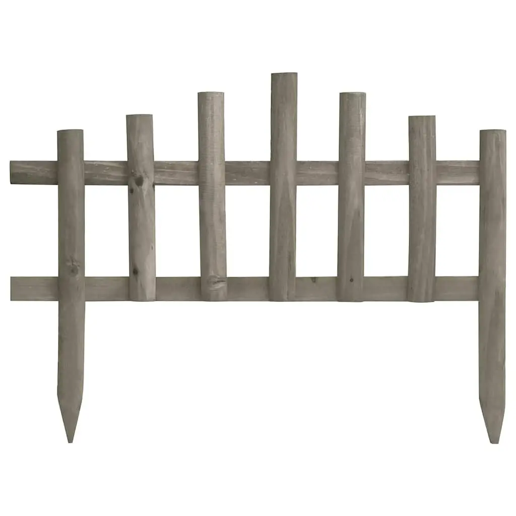 Wooden Garden Edging Borders Firwood 10 Piece White 4.4 m