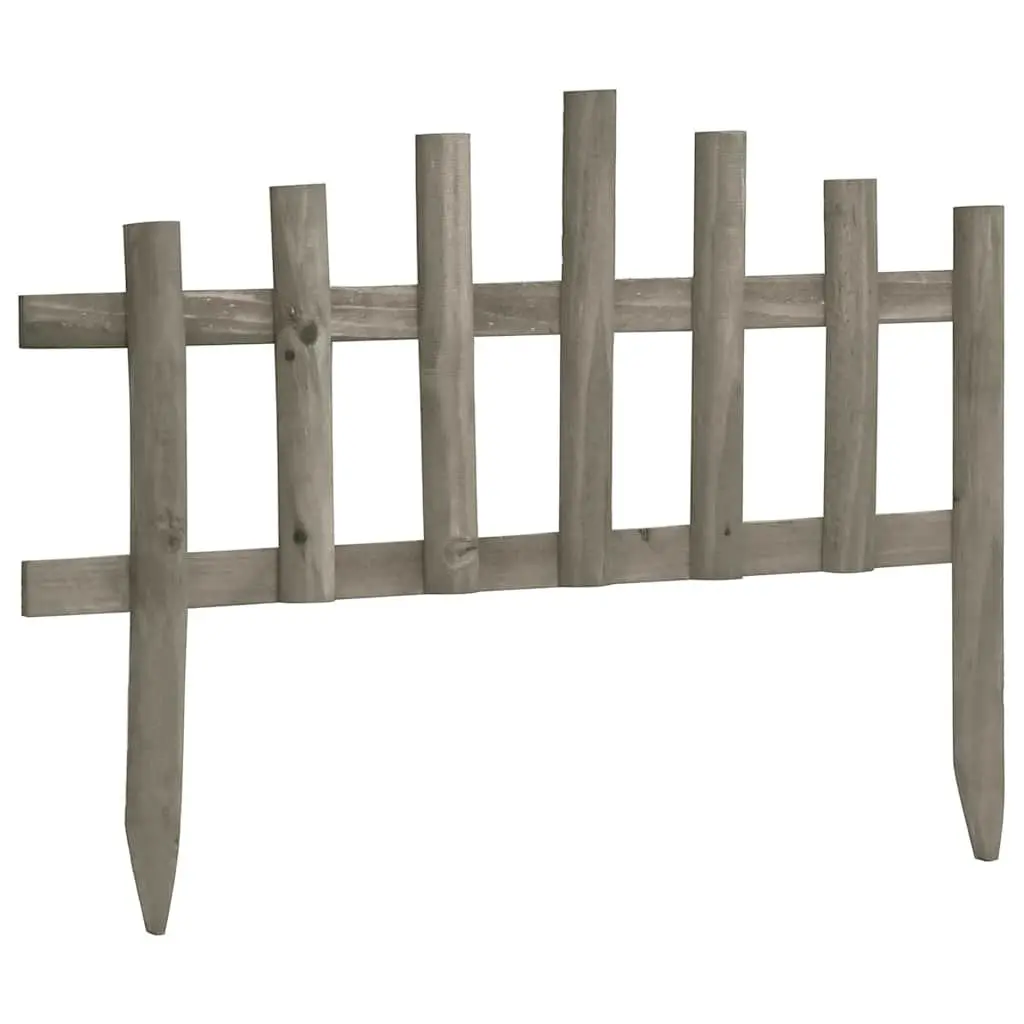 Wooden Garden Edging Borders Firwood 10 Piece White 4.4 m