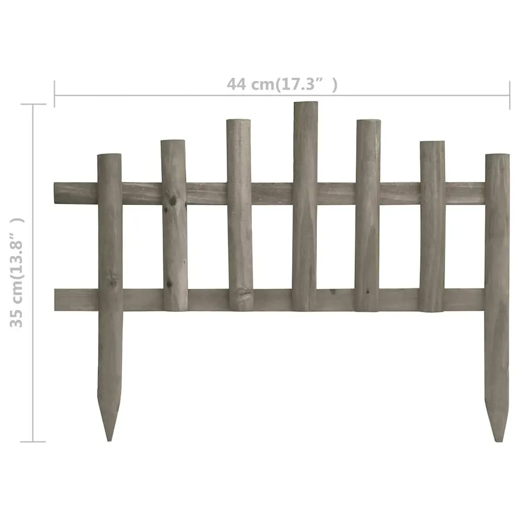 Wooden Garden Edging Borders Firwood 10 Piece White 4.4 m