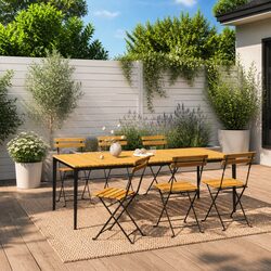 Set of 6 Folding Chairs for Outdoor Use