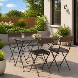 Versatile Folding Bistro Chairs - 4 Pack for Outdoor Use