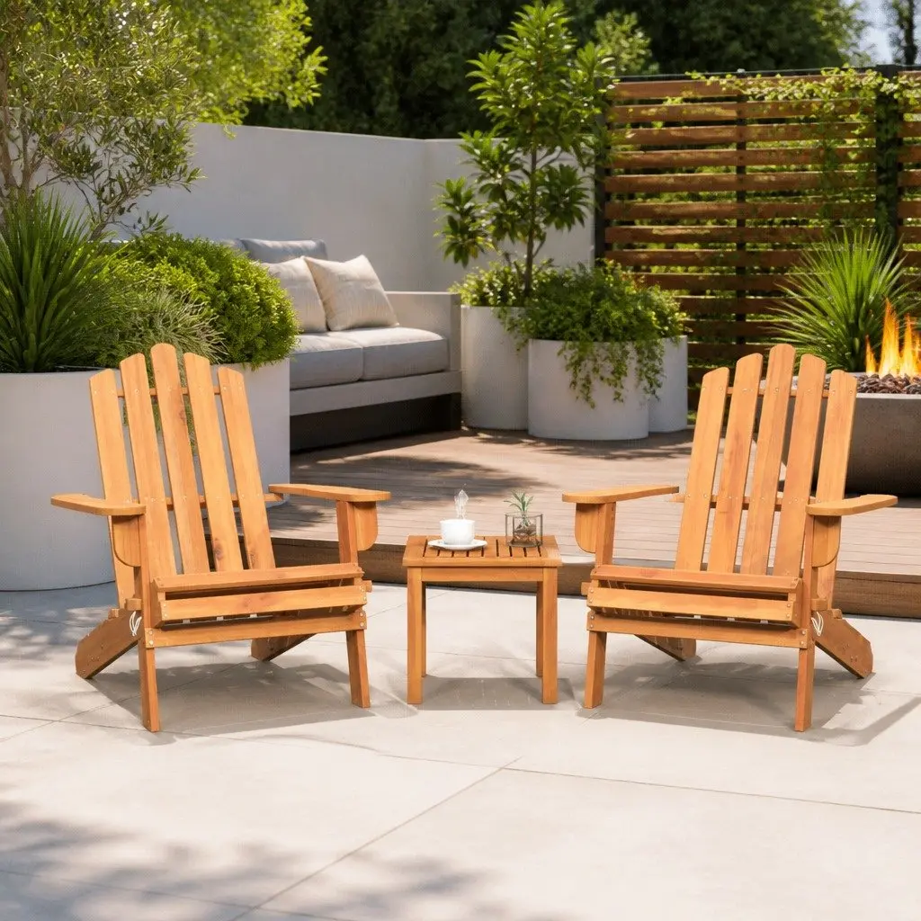 Adirondack 3-Piece Lounge Set for Outdoor Use