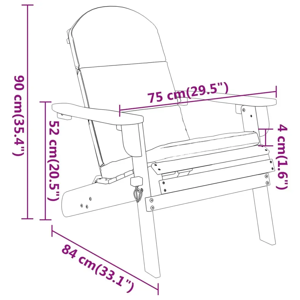 Adirondack Garden Lounge Set 3 Piece Outdoor Furniture Wooden Chair Table Brown