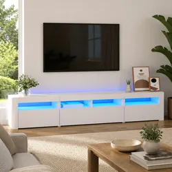Functional 210cm White TV Cabinet for Your Home